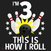 Kids 3 Year Old Bowling Birthday Party How I Roll 3rd Golf Towel thumb 3