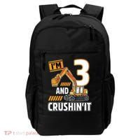 Kids 3 Year Old Vehicles Construction Excavator Birthday 3rd Backpack thumb 0