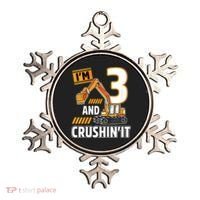 Kids 3 Year Old Vehicles Construction Excavator Birthday 3rd Ornament thumb 0