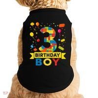 Kids 3 Year Old Building Blocks 3rd Birthday Boy Doggie Tank thumb 0