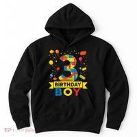 Kids 3 Year Old Building Blocks 3rd Birthday Boy Hoodie thumb 0