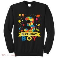 Kids 3 Year Old Building Blocks 3rd Birthday Boy Sweatshirt thumb 0