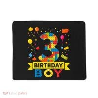Kids 3 Year Old Building Blocks 3rd Birthday Boy Mousepad thumb 0