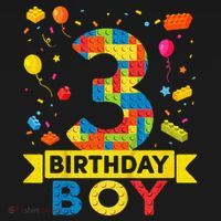 Kids 3 Year Old Building Blocks 3rd Birthday Boy Mousepad thumb 1