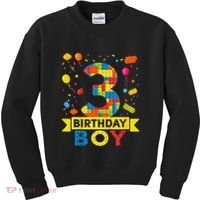Kids 3 Year Old Building Blocks 3rd Birthday Boy Kids Sweatshirt thumb 0