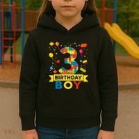 Kids 3 Year Old Building Blocks 3rd Birthday Boy Kids Hoodie thumb 3
