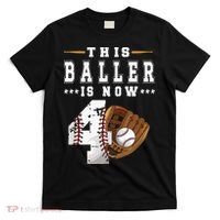 Kids 4th Birthday Baseball Boy Four Year Old Baseball Player T-Shirt thumb 0