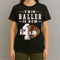 Kids 4th Birthday Baseball Boy Four Year Old Baseball Player T-Shirt thumb 4