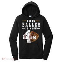 Kids 4th Birthday Baseball Boy Four Year Old Baseball Player Women's Hoodie thumb 0