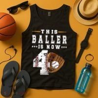 Kids 4th Birthday Baseball Boy Four Year Old Baseball Player Tank Top thumb 4