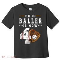 Kids 4th Birthday Baseball Boy Four Year Old Baseball Player Toddler T-Shirt thumb 0