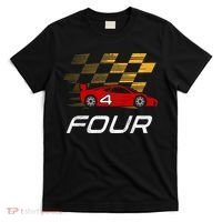 Kids 4th Birthday Race Car I Funny Four Years Old Boys T-Shirt thumb 0