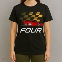 Kids 4th Birthday Race Car I Funny Four Years Old Boys T-Shirt thumb 4