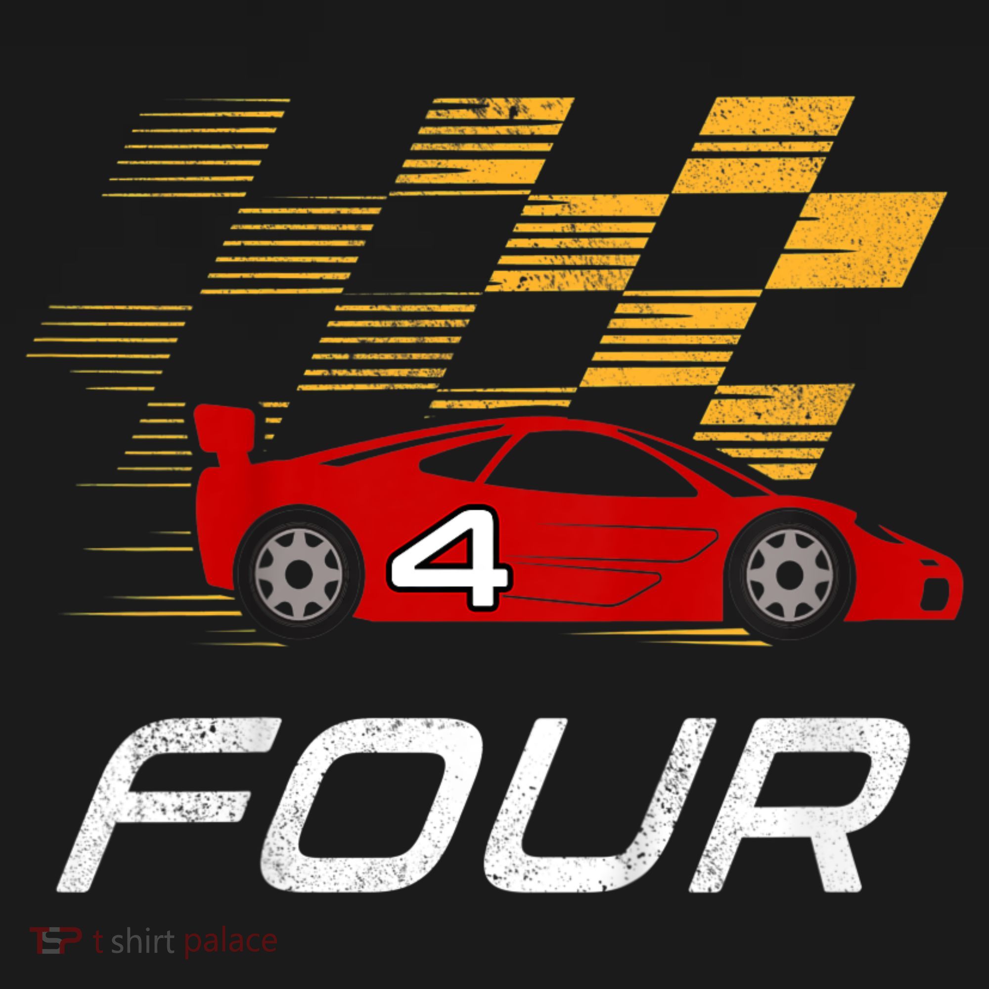 Kids 4th Birthday Race Car I Funny Four Years Old Boys Women's Tank Top