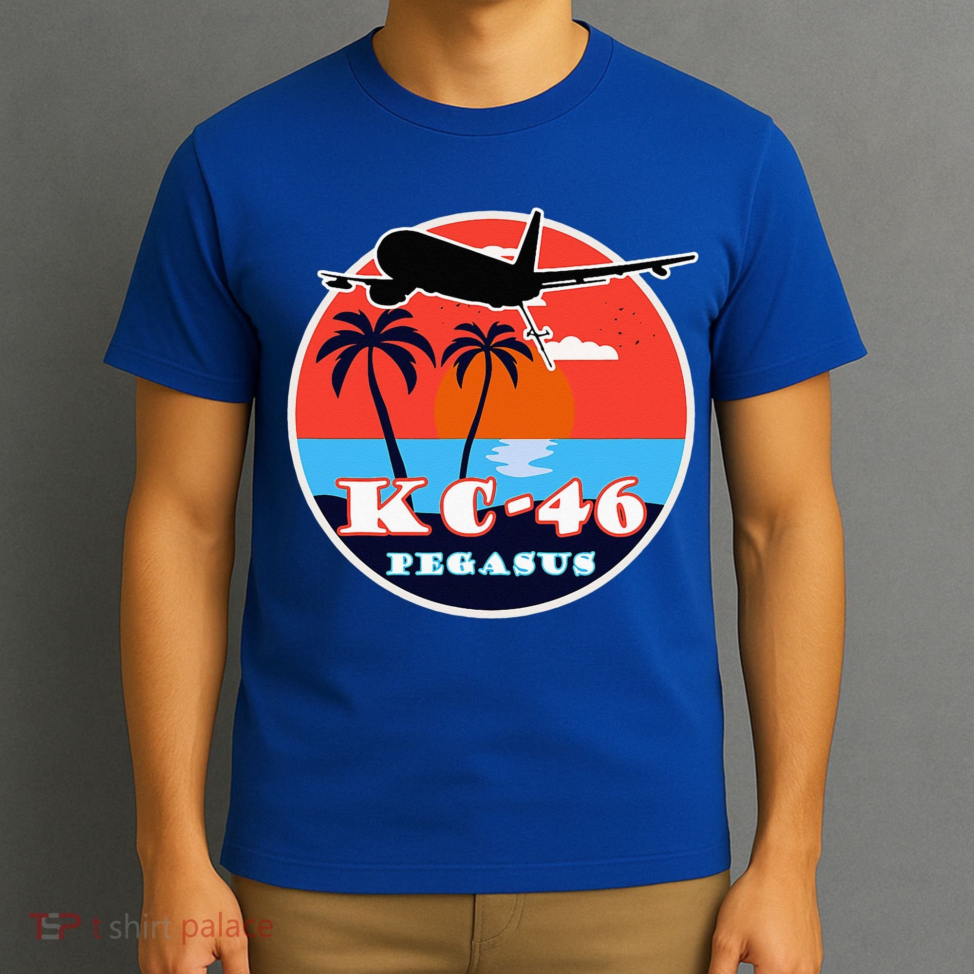 KC 46 Pegasus Vintage Tropical Sunset Air Refueling T-Shirt