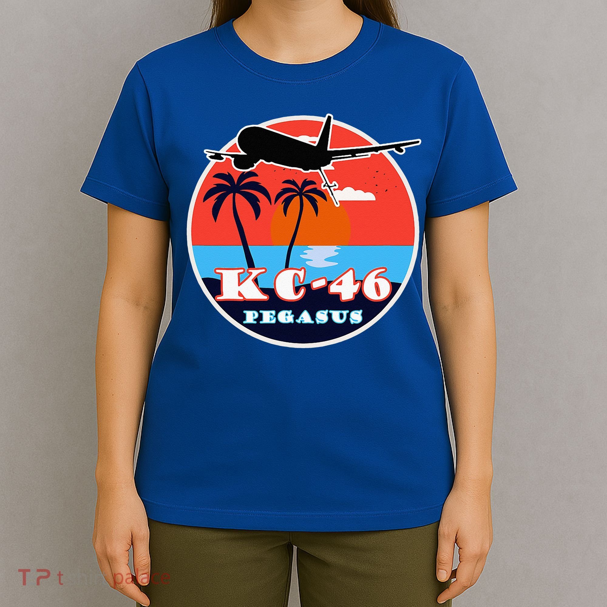 KC 46 Pegasus Vintage Tropical Sunset Air Refueling T-Shirt