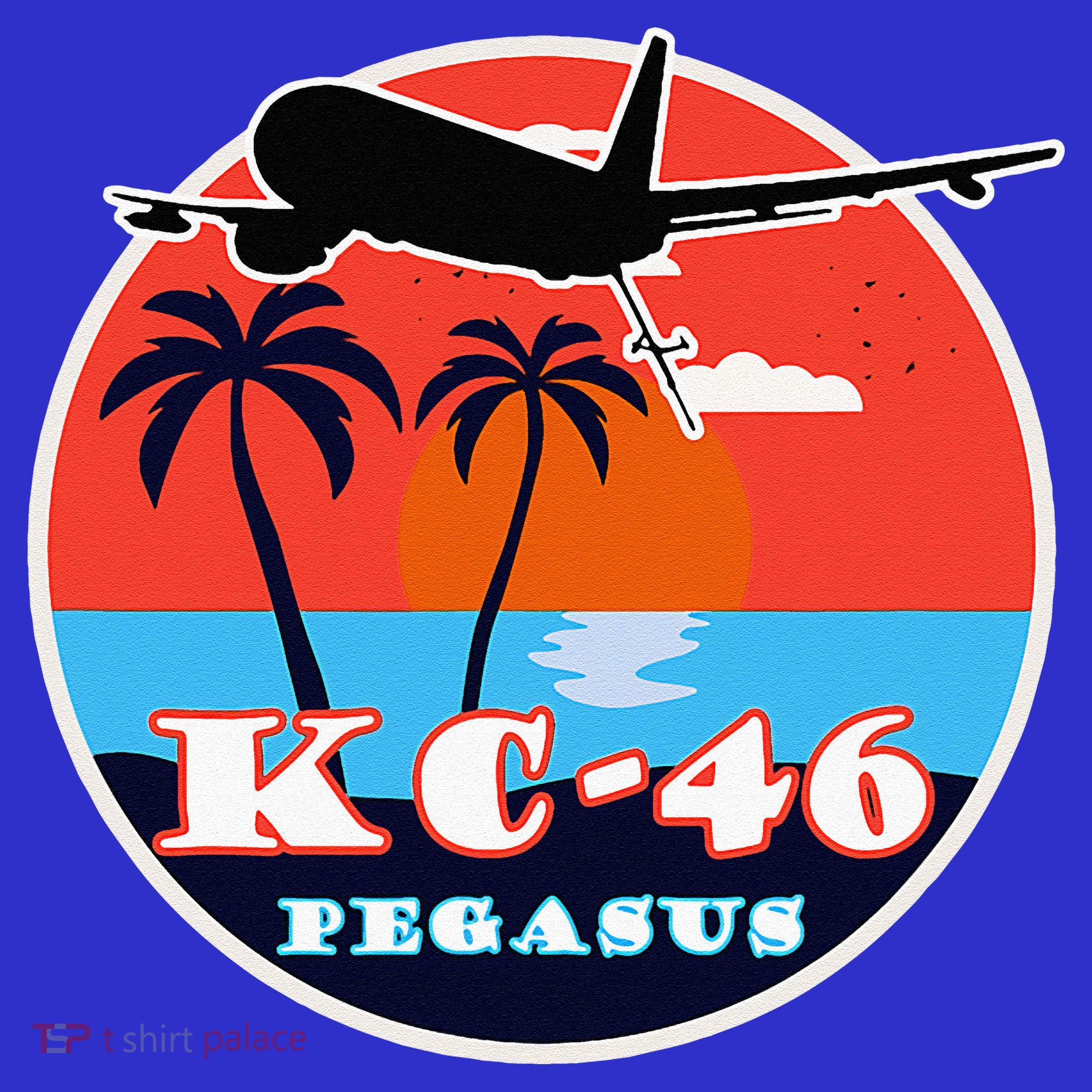 KC 46 Pegasus Vintage Tropical Sunset Air Refueling T-Shirt