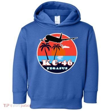 KC 46 Pegasus Vintage Tropical Sunset Air Refueling Toddler Hoodie