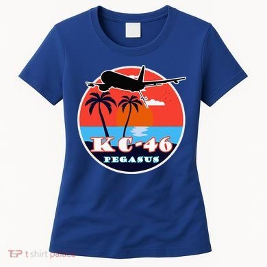 KC 46 Pegasus Vintage Tropical Sunset Air Refueling Women's T-Shirt