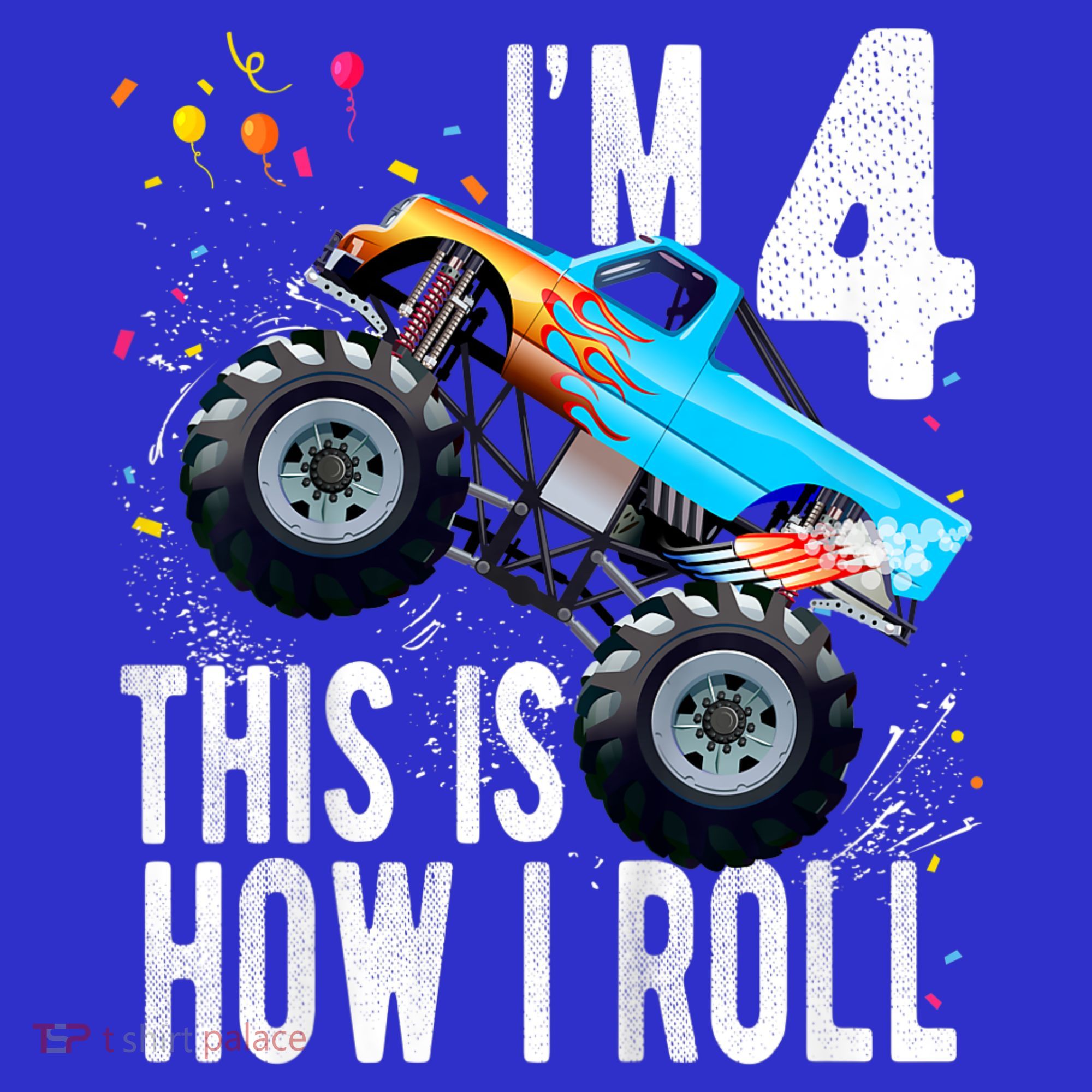 Kids 4 Year Old 4th Birthday Boy Monster Truck Car Mousepad