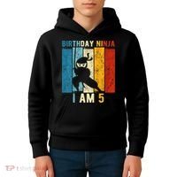 K.i.d.s 5th Birthday Ninja 5 Year Old Birthday Kids Hoodie thumb 4