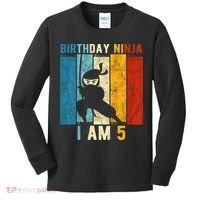K.i.d.s 5th Birthday Ninja 5 Year Old Birthday Kids Long Sleeve Shirt thumb 0