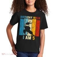 K.i.d.s 5th Birthday Ninja 5 Year Old Birthday Kids T-Shirt thumb 2