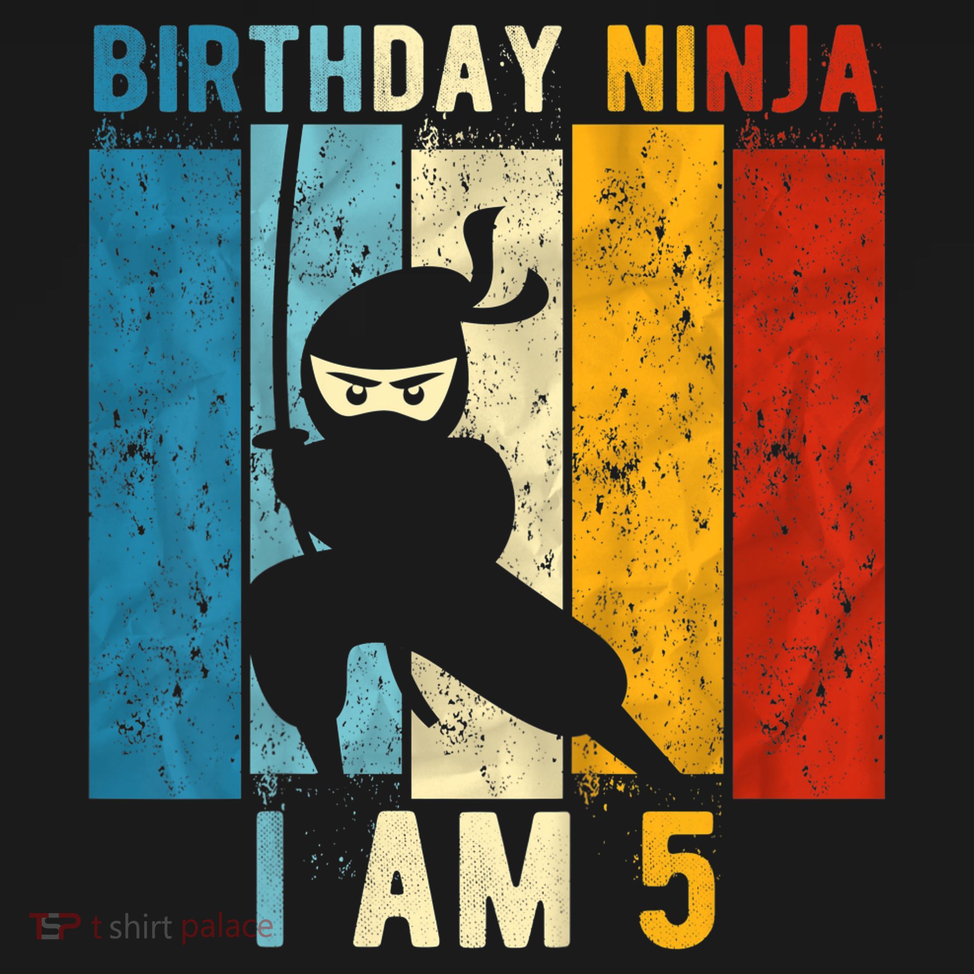 K.i.d.s 5th Birthday Ninja 5 Year Old Birthday Kids T-Shirt