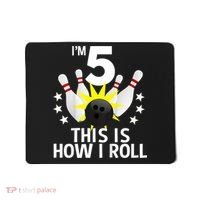 Kids 5 Year Old Bowling Birthday Party How I Roll 5th Mousepad thumb 0