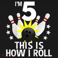 Kids 5 Year Old Bowling Birthday Party How I Roll 5th Kids Sweatshirt thumb 2