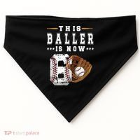 Kids 6th Birthday Baseball Boy Six Year Old Baseball Player USA-Made Doggie Bandana thumb 0