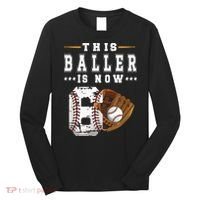 Kids 6th Birthday Baseball Boy Six Year Old Baseball Player Long Sleeve Shirt thumb 0