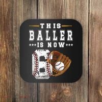 Kids 6th Birthday Baseball Boy Six Year Old Baseball Player Coaster thumb 0