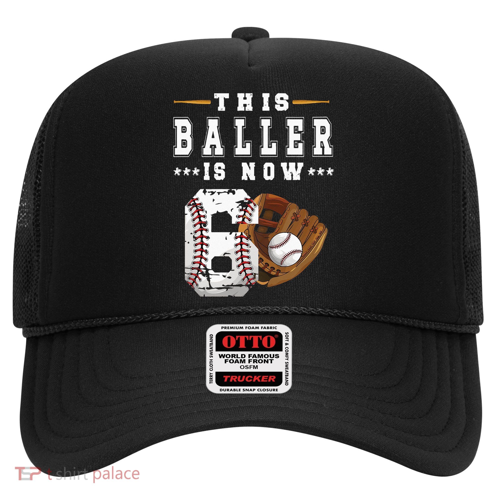 Kids 6th Birthday Baseball Boy Six Year Old Baseball Player Hat