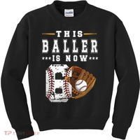 Kids 6th Birthday Baseball Boy Six Year Old Baseball Player Kids Sweatshirt thumb 0