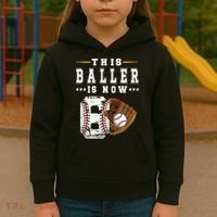 Kids 6th Birthday Baseball Boy Six Year Old Baseball Player Kids Hoodie thumb 3