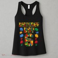 Kids 6th Birthday Master Builder 6 Years Old Block Building Women's Tank Top thumb 3