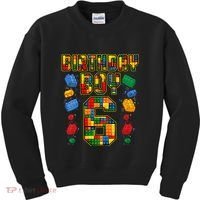 Kids 6th Birthday Master Builder 6 Years Old Block Building Kids Sweatshirt thumb 0