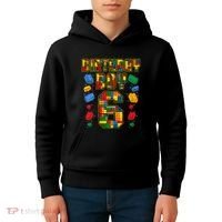 Kids 6th Birthday Master Builder 6 Years Old Block Building Kids Hoodie thumb 4