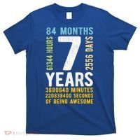 7th Birthday Gift 7 Years Old Vintage Retro 84 Months T-Shirt thumb 0