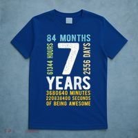 7th Birthday Gift 7 Years Old Vintage Retro 84 Months T-Shirt thumb 5