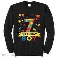 Kids 7 Year Old Building Blocks 7th Birthday Boy Sweatshirt thumb 0