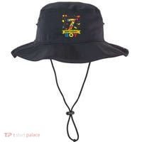 Kids 7 Year Old Building Blocks 7th Birthday Boy Bucket Hat thumb 0