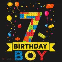 Kids 7 Year Old Building Blocks 7th Birthday Boy Women's Hoodie thumb 2