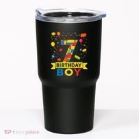 Kids 7 Year Old Building Blocks 7th Birthday Boy Tumbler thumb 0