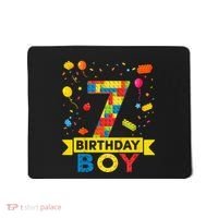 Kids 7 Year Old Building Blocks 7th Birthday Boy Mousepad thumb 0