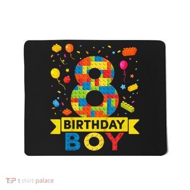 Kids 8 Year Old Building Blocks 8th Birthday Boy Mousepad