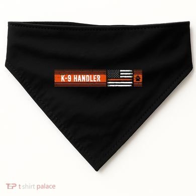 K 9 Handler Search & Rescue Thin Orange Line Flag K9 Unit USA-Made Doggie Bandana