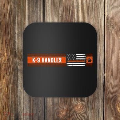 K 9 Handler Search & Rescue Thin Orange Line Flag K9 Unit Coaster