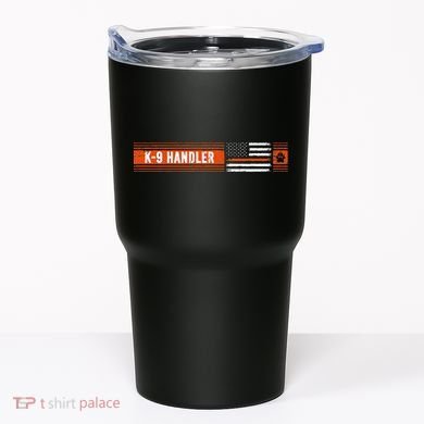 K 9 Handler Search & Rescue Thin Orange Line Flag K9 Unit Tumbler